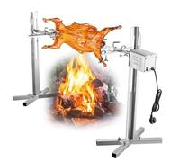 BBQ Charcoal Roaster - Large Spit Rotisserie Kit for Outdoor Picnics and Camping, Automatic Grill Tools for Chicken, Lamb, and More