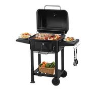 BBQ Charcoal Smoker Grill Outdoor: Barbecue and Smokers Large Barrel Oil Drum Grill for Garden Backyard Cooking