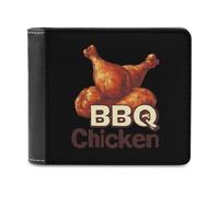BBQ Chicken Funny Wallet for Men RFID Blocking Bifold Wallet Soft Billfold with Card Slots Custom Gifts