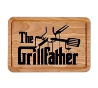 BBQ Chopping Board for Dad The Grillfather Cheese Meats Kitchen Appliances