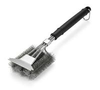 BBQ Cleaning Brush for Grill, Stainless Steel Wire Bristles, Heavy Duty Barbecue Cleaner, Long Handle Grill Brush for Gas Charcoal BBQ, Weber Compatible, Outdoor Cooking Accessories