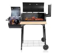 BBQ Collection Smoker barbecue - BBQ Smoker - with Separate Smoker - Adjustable Chimney - 104 x 58 x 114 cm