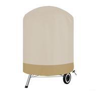 BBQ Cover Waterproof 58X77cm Outdoor Fire Stove Cover, 420D Round Barbecue Grill Cover Dust Rain Protection(white)