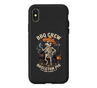 BBQ Crew Skeleton Pig Grilling Beer Sombrero Sunglasses 2 Case for iPhone X/XS