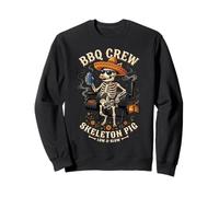 BBQ Crew Skeleton Pig Grilling Beer Sombrero Sunglasses 2 Sweatshirt