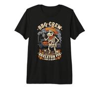 BBQ Crew Skeleton Pig Grilling Beer Sombrero Sunglasses 4 Premium T-Shirt