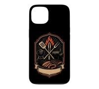 BBQ Crossed Tools Crest Retro Barbecue Ribs Gift Case for iPhone 13
