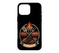 BBQ Crossed Tools Crest Retro Barbecue Ribs Gift Case for iPhone 16 Pro Max