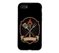 BBQ Crossed Tools Crest Retro Barbecue Ribs Gift Case for iPhone SE (2020) / 7/8