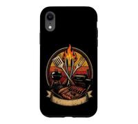 BBQ Crossed Tools Crest Retro Barbecue Ribs Gift Case for iPhone XR