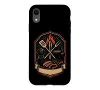 BBQ Crossed Tools Crest Retro Barbecue Ribs Gift Case for iPhone XR
