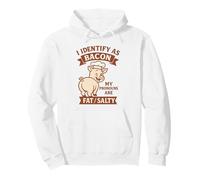 BBQ Dad Joke I Identify As Bacon Grilling Pronouns Fat Salty Pullover Hoodie