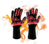 Extreme Heat Resistant Gloves - BBQ Gloves, Hot Oven Mitts, Charcoal Grill, Smoking, Barbecue Gloves for Grilling Meat Gloves, Insulated, Silicone Non-Slip Grips, U.S. Safety Tested - BBQ Dragon