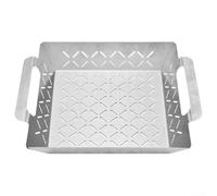 BBQ Draining Tray Crafted from Stainless Steel for Healthy Cooking and Easy Cleanup for Indoor and Outdoor Use (L)