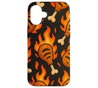 BBQ Drumstick Inferno Fire Cookout Meat Lover Style Case for iPhone 16
