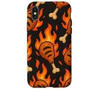 BBQ Drumstick Inferno Fire Cookout Meat Lover Style Case for iPhone X/XS