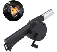 BBQ Fan Manual Mini Air Blower Portable Manual Hand Crank Bellows for Barbecue Fire Bellows Outdoor Cooking Picnic Camping
