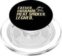 Bbq Father Husband Meat Smoker Fathers Day Barbecue Dad Men PopSockets PopGrip for MagSafe