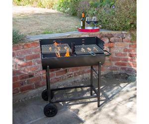 BBQ Fire Pit Barbecue Grill Table Patio Outdoor Garden Log Burner Portable Steel