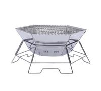 BBQ Fire Pit Portable Campfire Pit, Foldable Camping Grill,Collapsible Stainless Steel Barbecue,Portable Campfire Grill Set for Camping Picnic Patio Backyard Garden