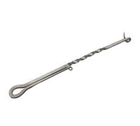 BBQ Food Flipper 13.8 Inch Length Stainless Steel Meat Hook Flipper BBQ Accessories Easy to Clean Meat Hooks for Grilling Meat Cooking Smoking Supplies Style 2 Pig Tail Meat Flippers Meat Hooks for Gr