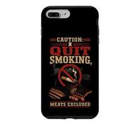 BBQ Funny Caution I Quit Smoking Meats Excluded Case for iPhone 7 Plus/8 Plus