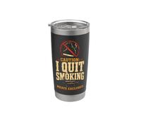 BBQ Funny Caution I Quit Smoking Meats Excluded Stainless Steel Insulated Tumbler
