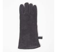HOMESCAPES Leather BBQ Glove Heat Resistant Protective Barbecue Grill Mitt, Single Oven Glove Right Handed