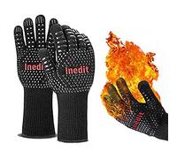BBQ Gloves Extreme Heat Resistant - Heat Proof Gloves - Oven Gloves - Extreme Heat And Fire Resistant (Up to 800°C / 1472°F) - BBQ/Fireplace/Stove/Grill/Hot Pot/Welding Gloves