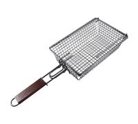 BBQ Grill Basket - Non-Stick Grill Baskets for Outdoor Grill | Grill Basket with Foldable Handle | BBQ Grill Basket | Antiadhere Grill Baskets