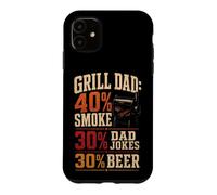 BBQ Grill Dad 40% Smoke 30% Dad Jokes 30% Beer Case for iPhone 11