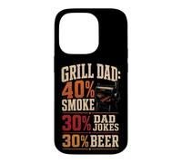 BBQ Grill Dad 40% Smoke 30% Dad Jokes 30% Beer Case for iPhone 14 Pro