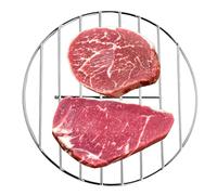 BBQ Grill Grate - Cooking Grate | BBQ Rack | Round Wire Stainless Steel Tray | Portable Grilling Grid for Kitchen Camping Picnic Roasting Steaming Steamers Pot Backyard Garden Stoves