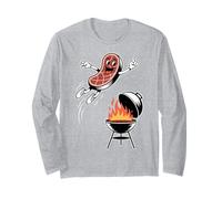 BBQ Grill Grilling Funny Steak Steak Dive Daddy Dad Long Sleeve T-Shirt