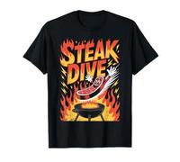 BBQ Grill Grilling Funny Steak Steak Dive Daddy Dad T-Shirt