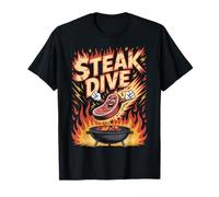 BBQ Grill Grilling Funny Steak Steak Dive Daddy Dad T-Shirt