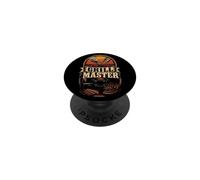 BBQ Grill Master Pitmaster Dad Barbecue Gift PopSockets Adhesive PopGrip