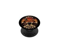BBQ Grill Master Pitmaster Dad Barbecue Gift PopSockets Adhesive PopGrip