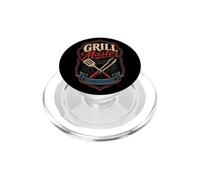 BBQ Grill Master Pitmaster Dad Barbecue Gift PopSockets PopGrip for MagSafe