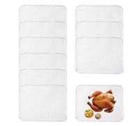 BBQ Grill Mesh Mat | 10-Pieces Barbecue Steak Grilling Mesh Grid,BBQ Food Screen Cooking Mat for Garden Campfire Backpacking, Backyard