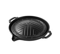BBQ Grill Pan - Thai BBQ Griddle Pan | Stove Top Barbecue Tray | Mookata Thai Steak Grill Charcoal Pan | Portable Round Griddle Pan for Home, Camping & Picnics | Fast Cooking for Family Gathering