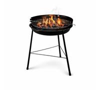 BBQ Grill Patio Portable Charcoal Outdoor Basic Barbecue Grill Round Durable Fire Bowl with Cooking Grate & Stand - Compact Garden, Caravan, Campervan & Camping Grill 13 inches