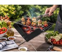 BBQ Grill, Portable Folding Charcoal Barbecue, Tabletop Outdoor Stainless Steel Smoker Grill for Camping, Picnics, Garden, Beach & Travel, Outdoor Cooking Stove Black One Size