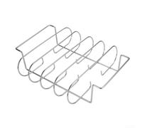 BBQ Grill Rack Made for Steaks Lamb Chops and Other Grilled Proteins Supporting Both Traditional and Air Fryer Methods (Silver)