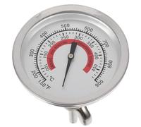 Bbq Grill Temperature Gauge with Large Dial Probe, 100-450°c | Alloy Build, White Finish, High-heat Readability, for Kettle Grills, Gas Ovens, Steak Searing and Baking