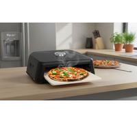 Bbq Grill Top Pizza Oven With Stone, Temperature Gauge And Carry Handle