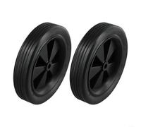 BBQ Grill Wheels, 2 Pack 6 Inch Solid Casters, Heavy Duty Rubber Replacement for Smooth Mobility, Stable Support for Outdoor Grills and Carts