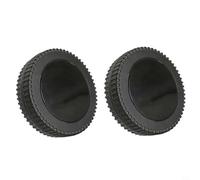 BBQ Grill Wheels 6 Inch Replacement Set, Heat-Resistant Plastic Wheels for Charbroil and Multi-Functional Grills, 2 Pack (black+black wheel cover)