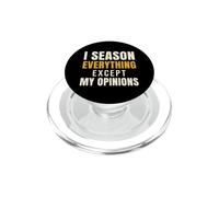 BBQ I Season Everything Except My Opinions Funny Grilling PopSockets PopGrip for MagSafe