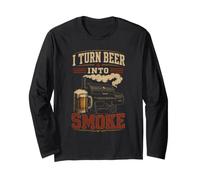BBQ I Turn Beer Into Smoke Funny Gift Long Sleeve T-Shirt